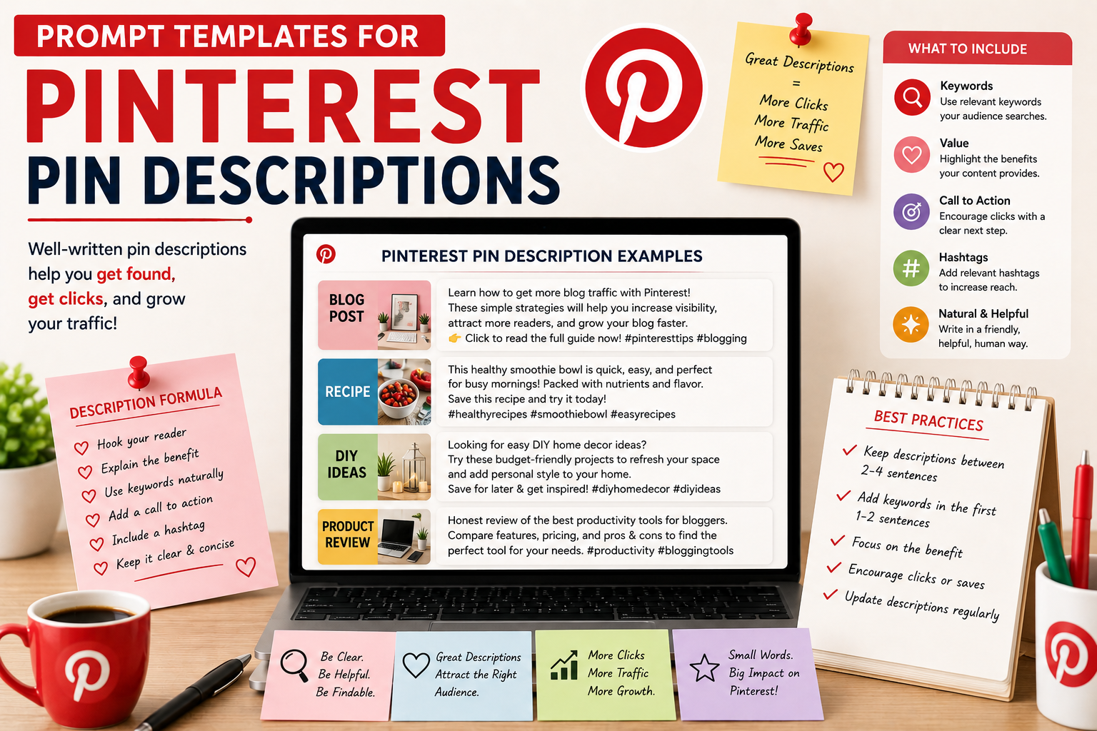 Prompt Templates for Pinterest Pin Descriptions