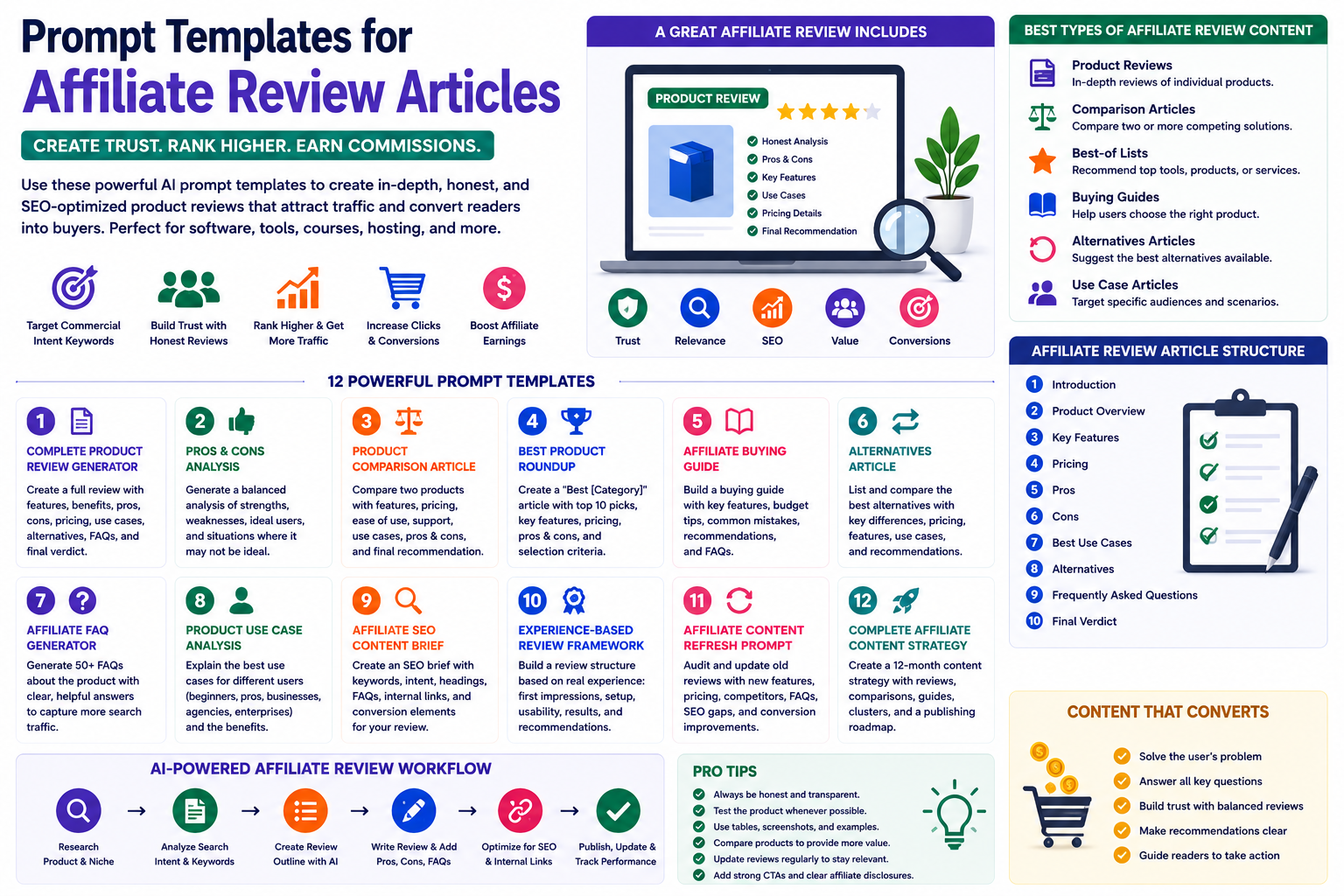Prompt Templates for Affiliate Review Articles