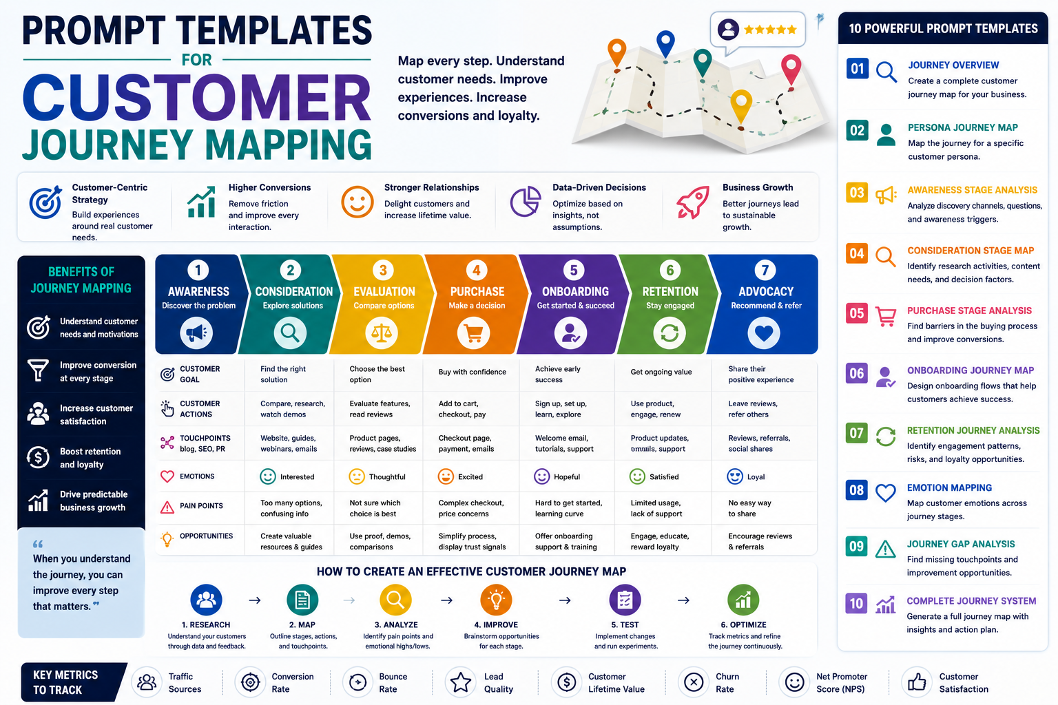 Prompt Templates for Customer Journey Mapping