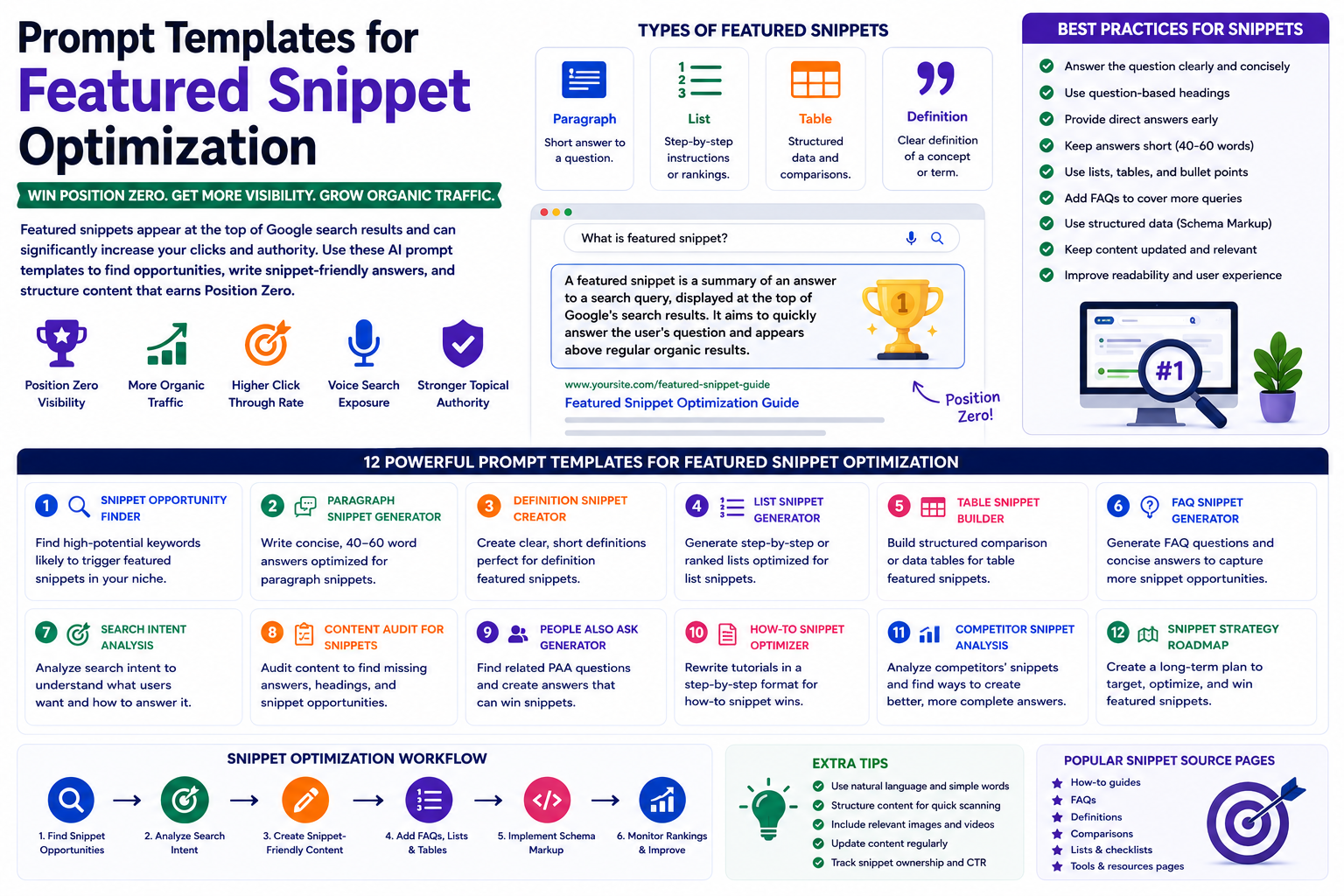 Prompt Templates for Featured Snippet Optimization