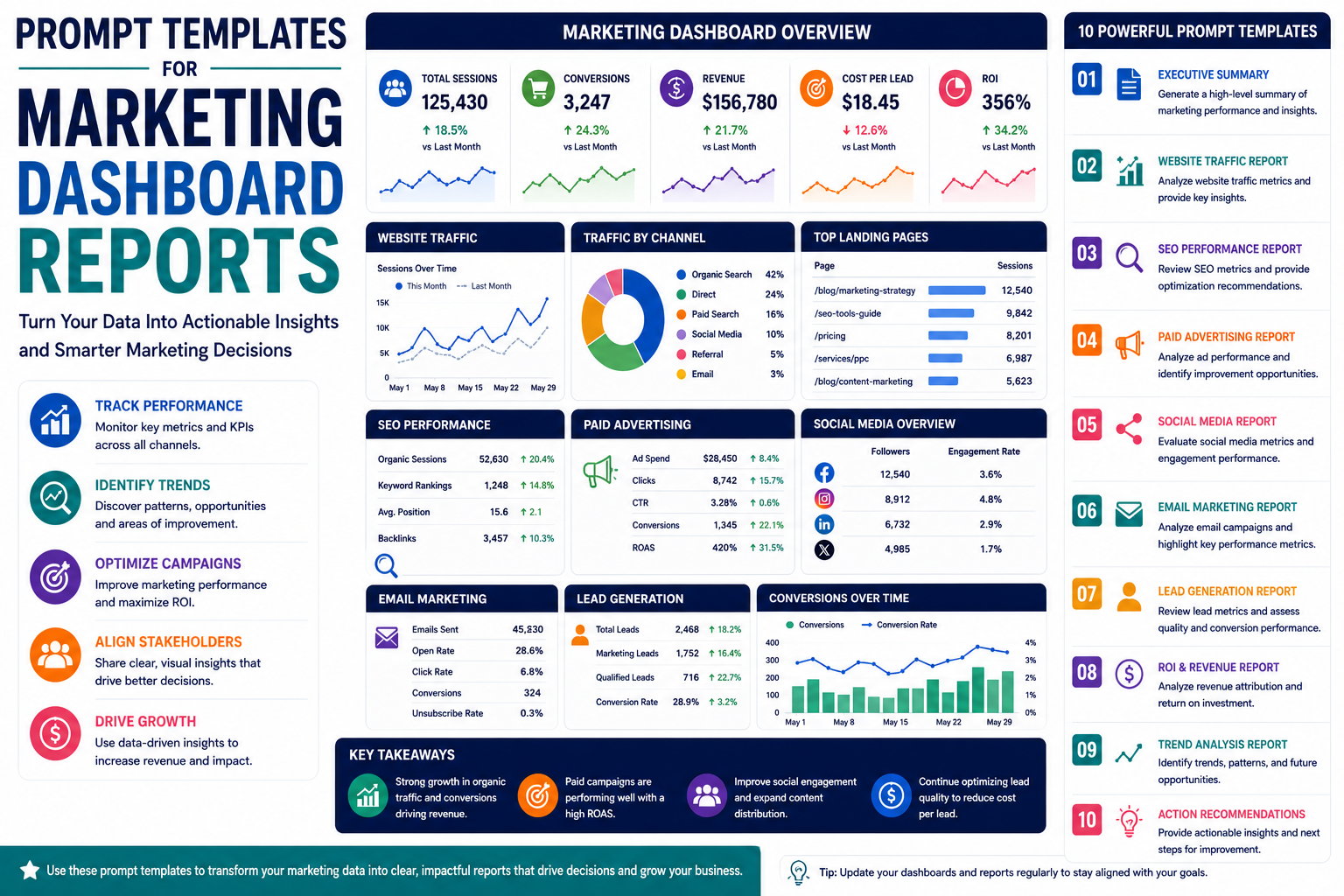 Prompt Templates for Marketing Dashboard Reports