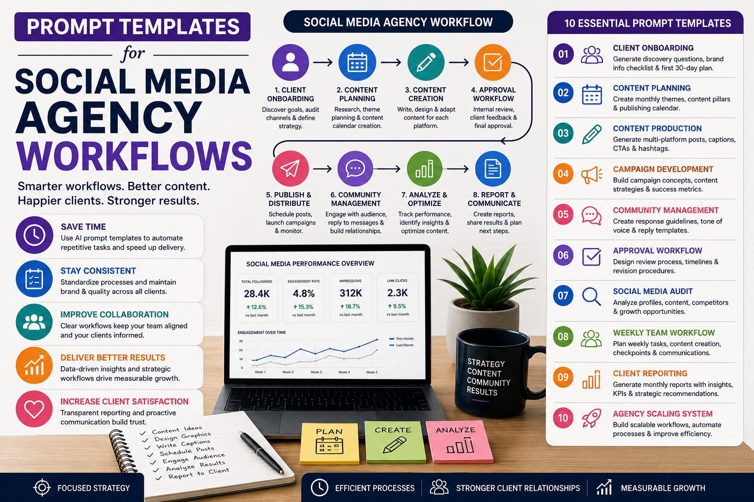 Prompt Templates for Social Media Agency Workflows