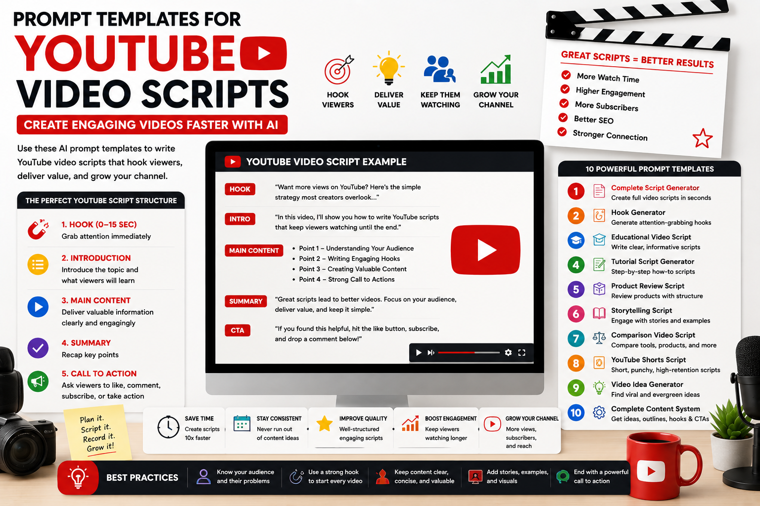 Prompt Templates for YouTube Video Scripts